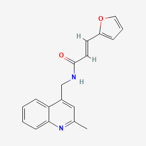 molecular formula C18H16N2O2 B11067379 (2E)-3-(furan-2-yl)-N-[(2-methylquinolin-4-yl)methyl]prop-2-enamide 