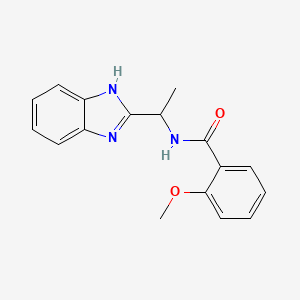 molecular formula C17H17N3O2 B11067385 N-[1-(1H-benzimidazol-2-yl)ethyl]-2-methoxybenzamide 