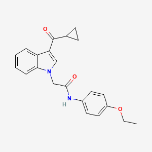 2-(3-Cyclopropanecarbonyl-indol-1-yl)-N-(4-ethoxy-phenyl)-acetamide