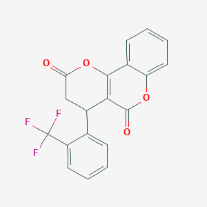 4-[2-(trifluoromethyl)phenyl]-3,4-dihydro-2H,5H-pyrano[3,2-c]chromene-2,5-dione