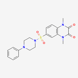 1,4-Dimethyl-6-[(4-phenylpiperazin-1-yl)sulfonyl]-1,4-dihydroquinoxaline-2,3-dione