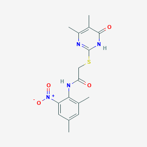 N-(2,4-dimethyl-6-nitrophenyl)-2-[(4-hydroxy-5,6-dimethylpyrimidin-2-yl)sulfanyl]acetamide