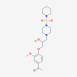 1-(4-{2-Hydroxy-3-[4-(piperidin-1-ylsulfonyl)piperazin-1-yl]propoxy}-3-methoxyphenyl)ethanone