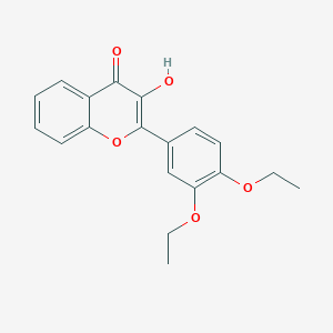 molecular formula C19H18O5 B11067518 2-(3,4-diethoxyphenyl)-3-hydroxy-4H-chromen-4-one 