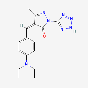 (4Z)-4-[4-(diethylamino)benzylidene]-5-methyl-2-(1H-tetrazol-5-yl)-2,4-dihydro-3H-pyrazol-3-one