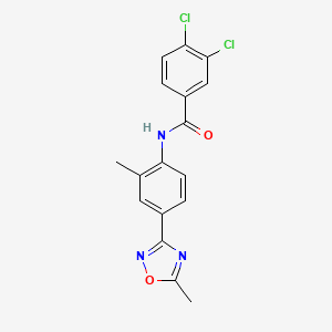 3,4-dichloro-N-[2-methyl-4-(5-methyl-1,2,4-oxadiazol-3-yl)phenyl]benzamide