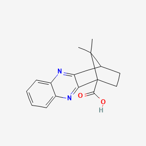 molecular formula C16H16N2O2 B11067632 11,11-dimethyl-3,4-dihydro-1,4-methanophenazine-1(2H)-carboxylic acid 