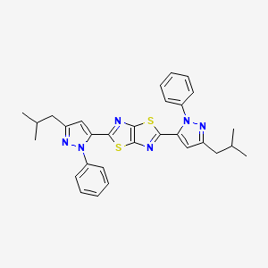 2,5-bis[3-(2-methylpropyl)-1-phenyl-1H-pyrazol-5-yl][1,3]thiazolo[5,4-d][1,3]thiazole