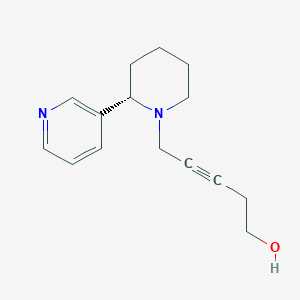 5-[(2S)-2-(pyridin-3-yl)piperidin-1-yl]pent-3-yn-1-ol