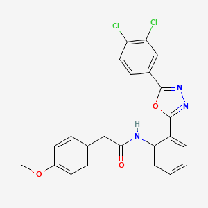 N-{2-[5-(3,4-dichlorophenyl)-1,3,4-oxadiazol-2-yl]phenyl}-2-(4-methoxyphenyl)acetamide