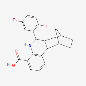 molecular formula C21H19F2NO2 B11067668 6-(2,5-Difluorophenyl)-5,6,6a,7,8,9,10,10a-octahydro-7,10-methanophenanthridine-4-carboxylic acid 