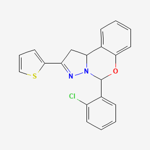 5-(2-Chlorophenyl)-2-(thiophen-2-yl)-1,10b-dihydropyrazolo[1,5-c][1,3]benzoxazine