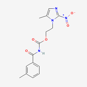 (3-Methylbenzoyl)carbamic acid, 2-(5-methyl-2-nitroimidazol-1-yl)ethyl ester