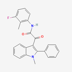 N-(3-fluoro-2-methylphenyl)-2-(1-methyl-2-phenyl-1H-indol-3-yl)-2-oxoacetamide