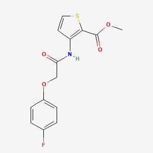 Thiophene-2-carboxylic acid, 3-[2-(4-fluorophenoxy)acetylamino]-, methyl ester