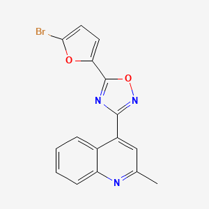 4-[5-(5-Bromofuran-2-yl)-1,2,4-oxadiazol-3-yl]-2-methylquinoline