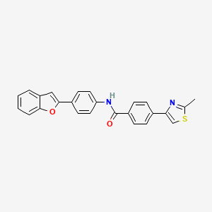 N-[4-(1-benzofuran-2-yl)phenyl]-4-(2-methyl-1,3-thiazol-4-yl)benzamide