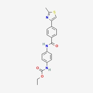 Ethyl N-(4-{[4-(2-methyl-1,3-thiazol-4-YL)benzoyl]amino}phenyl)carbamate