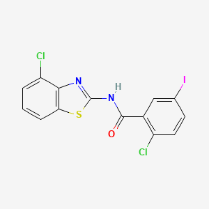 2-chloro-N-(4-chloro-1,3-benzothiazol-2-yl)-5-iodobenzamide