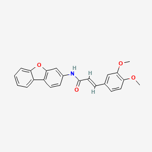 (2E)-N-dibenzo[b,d]furan-3-yl-3-(3,4-dimethoxyphenyl)acrylamide