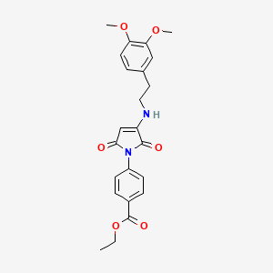 ethyl 4-(3-{[2-(3,4-dimethoxyphenyl)ethyl]amino}-2,5-dioxo-2,5-dihydro-1H-pyrrol-1-yl)benzoate