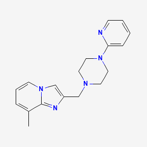 Imidazo[1,2-a]pyridine, 8-methyl-2-[[4-(2-pyridinyl)-1-piperazinyl]methyl]-