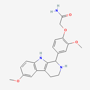 2-[2-methoxy-4-(6-methoxy-2,3,4,9-tetrahydro-1H-beta-carbolin-1-yl)phenoxy]acetamide