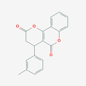 4-(3-methylphenyl)-3,4-dihydro-2H,5H-pyrano[3,2-c]chromene-2,5-dione