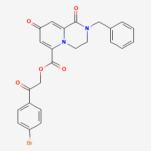 2-(4-bromophenyl)-2-oxoethyl 2-benzyl-1,8-dioxo-1,3,4,8-tetrahydro-2H-pyrido[1,2-a]pyrazine-6-carboxylate