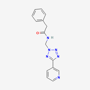 2-phenyl-N-{[5-(pyridin-3-yl)-2H-tetrazol-2-yl]methyl}acetamide