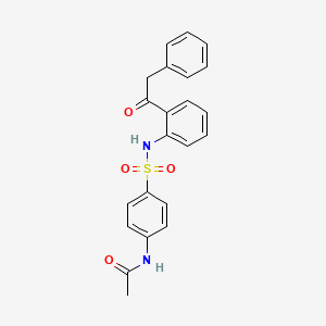 molecular formula C22H20N2O4S B11067893 N-(4-{[2-(phenylacetyl)phenyl]sulfamoyl}phenyl)acetamide 