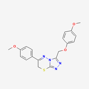 3-[(4-methoxyphenoxy)methyl]-6-(4-methoxyphenyl)-7H-[1,2,4]triazolo[3,4-b][1,3,4]thiadiazine