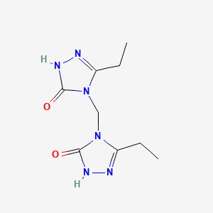 3-ethyl-4-[(3-ethyl-5-oxo-1H-1,2,4-triazol-4-yl)methyl]-1H-1,2,4-triazol-5-one