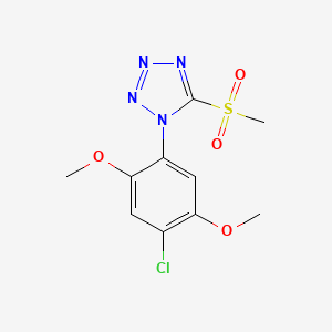 molecular formula C10H11ClN4O4S B11067950 1-(4-chloro-2,5-dimethoxyphenyl)-5-(methylsulfonyl)-1H-tetrazole 