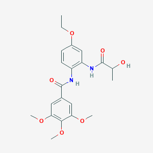 N-{4-ethoxy-2-[(2-hydroxypropanoyl)amino]phenyl}-3,4,5-trimethoxybenzamide