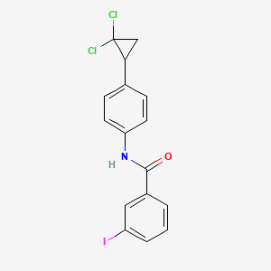 molecular formula C16H12Cl2INO B11067989 N-[4-(2,2-dichlorocyclopropyl)phenyl]-3-iodobenzamide 