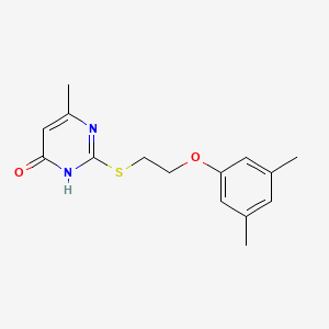 2-((2-(3,5-Dimethylphenoxy)ethyl)thio)-6-methylpyrimidin-4(1H)-one