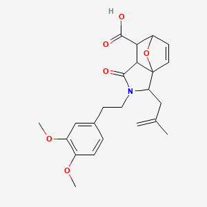 2-[2-(3,4-Dimethoxyphenyl)ethyl]-3-(2-methylprop-2-en-1-yl)-1-oxo-1,2,3,6,7,7a-hexahydro-3a,6-epoxyisoindole-7-carboxylic acid