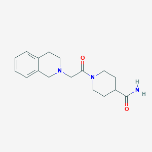 molecular formula C17H23N3O2 B11068009 1-(3,4-dihydroisoquinolin-2(1H)-ylacetyl)piperidine-4-carboxamide 