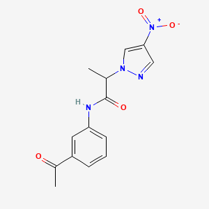 N-(3-acetylphenyl)-2-(4-nitro-1H-pyrazol-1-yl)propanamide