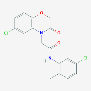 N-(5-chloro-2-methylphenyl)-2-(6-chloro-3-oxo-2,3-dihydro-4H-1,4-benzoxazin-4-yl)acetamide