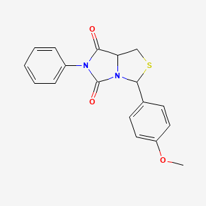 molecular formula C18H16N2O3S B11068072 3-(4-methoxyphenyl)-6-phenyl-1H-imidazo[1,5-c][1,3]thiazole-5,7(6H,7aH)-dione 