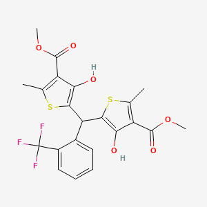 Dimethyl 5,5'-{[2-(trifluoromethyl)phenyl]methanediyl}bis(4-hydroxy-2-methylthiophene-3-carboxylate)