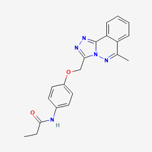 molecular formula C20H19N5O2 B11068106 N-{4-[(6-methyl[1,2,4]triazolo[3,4-a]phthalazin-3-yl)methoxy]phenyl}propanamide 