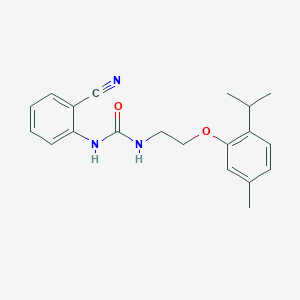 molecular formula C20H23N3O2 B11068107 N-(2-cyanophenyl)-N'-[2-(2-isopropyl-5-methylphenoxy)ethyl]urea 