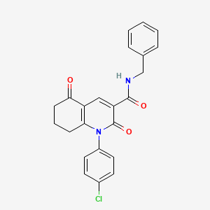 N-benzyl-1-(4-chlorophenyl)-2,5-dioxo-1,2,5,6,7,8-hexahydroquinoline-3-carboxamide