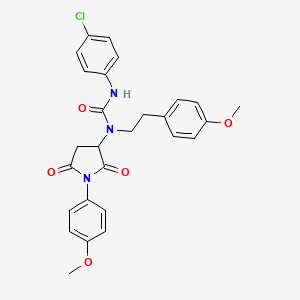 3-(4-Chlorophenyl)-1-[1-(4-methoxyphenyl)-2,5-dioxopyrrolidin-3-yl]-1-[2-(4-methoxyphenyl)ethyl]urea