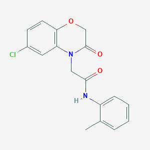 2-(6-chloro-3-oxo-2,3-dihydro-4H-1,4-benzoxazin-4-yl)-N-(2-methylphenyl)acetamide