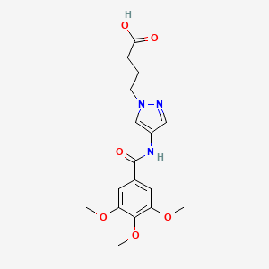 4-(4-{[(3,4,5-trimethoxyphenyl)carbonyl]amino}-1H-pyrazol-1-yl)butanoic acid