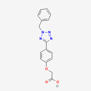 molecular formula C16H14N4O3 B11068143 [4-(2-benzyl-2H-tetrazol-5-yl)phenoxy]acetic acid 